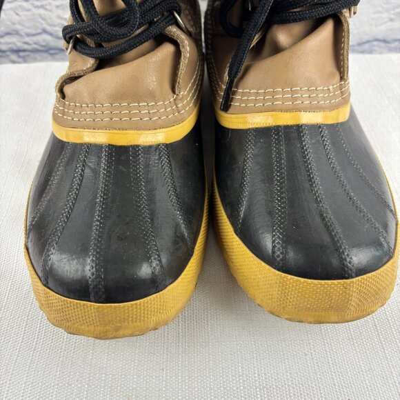 VTG Sorel Manitou Men's 10 Tan Insulated Leather Waterproof Winter Snow Boots - Picture 4 of 9